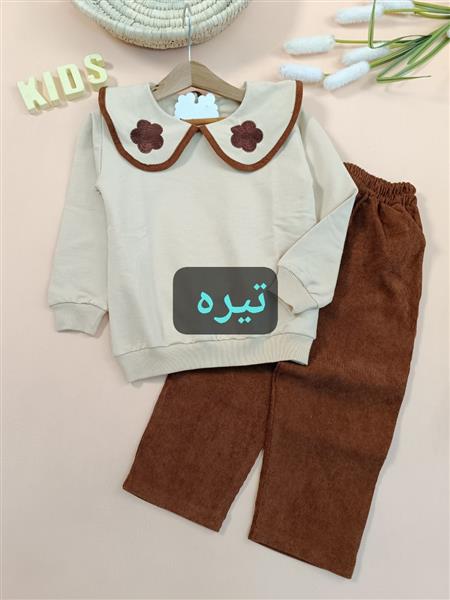 شومیز شلوار یقه گل