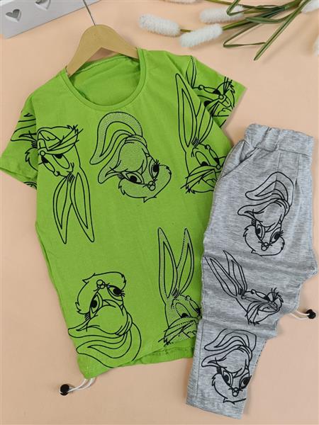 تیشرت شلوارک نگینی باگزبانی