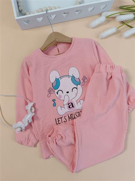 ست بلوز شلوار head phone rabbit