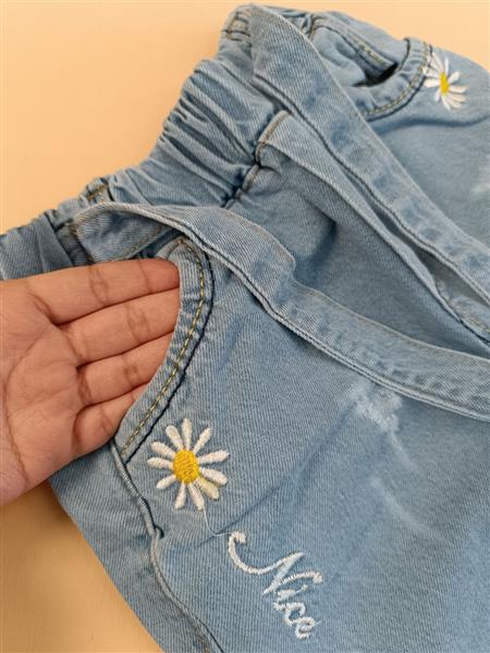 شلوار جین بغل بابونه nice