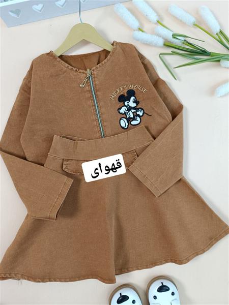 کراپ دامن لی میکی سیاه و سفید