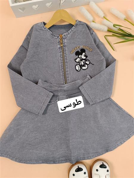 کراپ دامن لی میکی سیاه و سفید