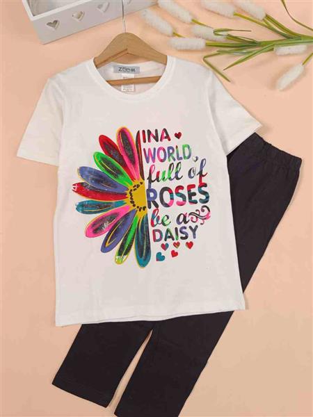 تیشرت شلوارک world flower