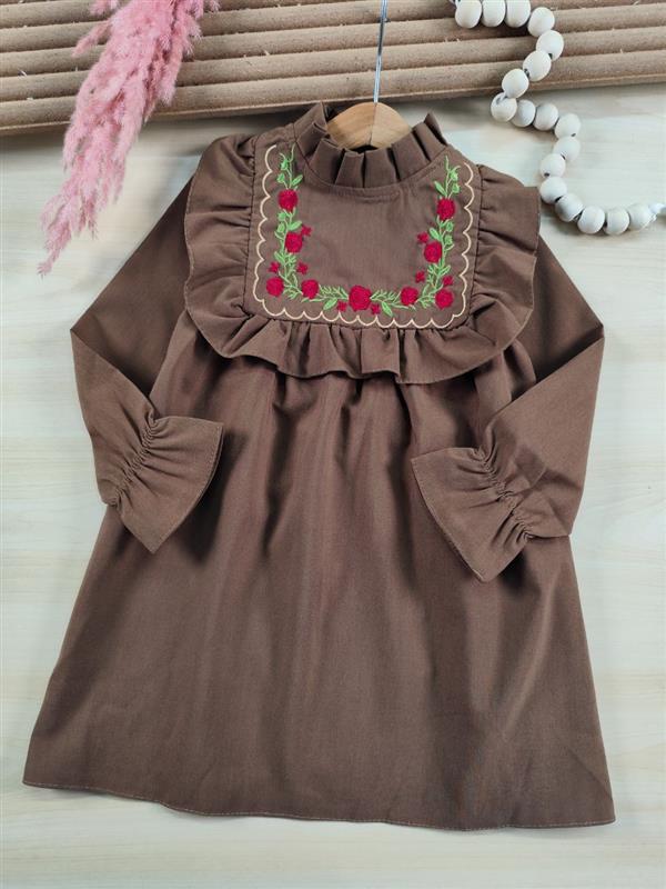 پیراهن شاخه رز گلدوزی