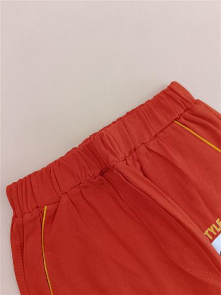 تیشرت شلوارک پسرک دوچرخه سوار