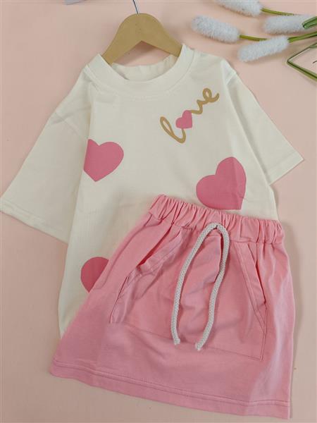 کراپ دامن love heart