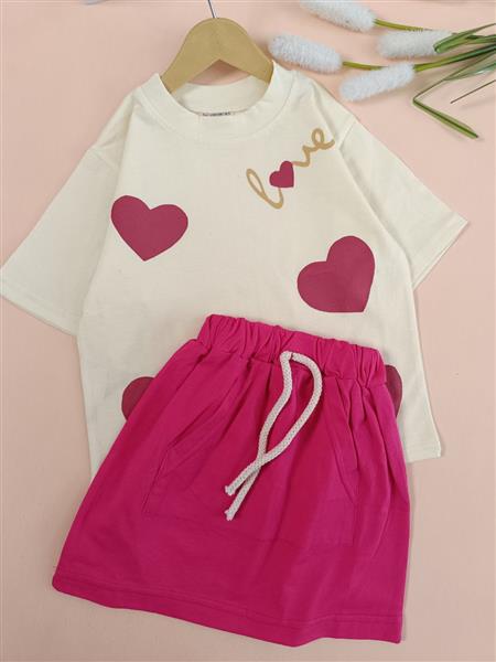 کراپ دامن love heart