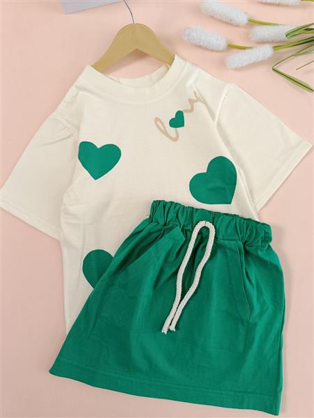 کراپ دامن love heart