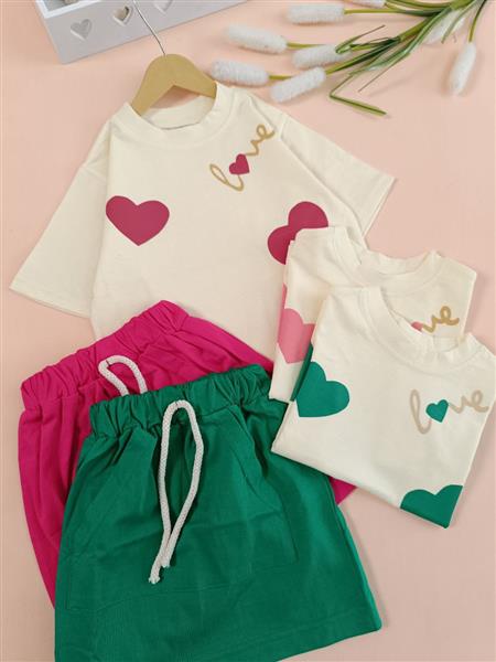 کراپ دامن love heart