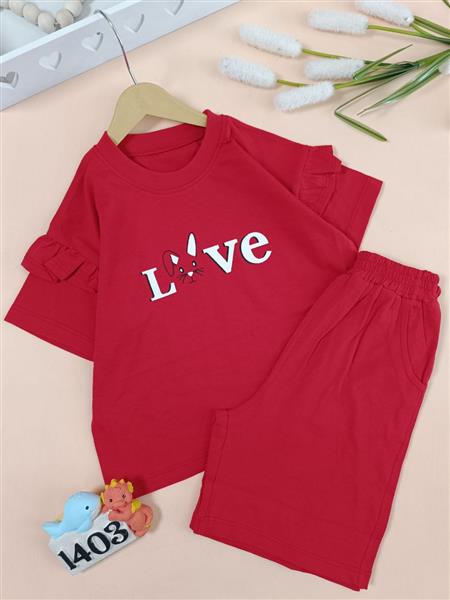 کراپ شلوارک خرگوش love