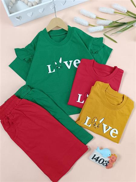 کراپ شلوارک خرگوش love