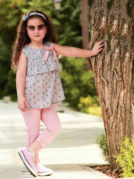 تاپ و شلوارک مجلسی همراه با هد