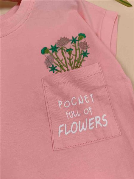 تیشرت شلوارک flowers pocket