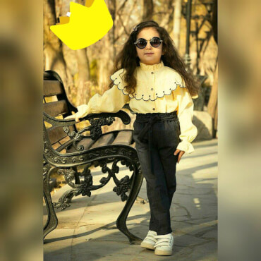 شومیز شلوار یقه هلالی