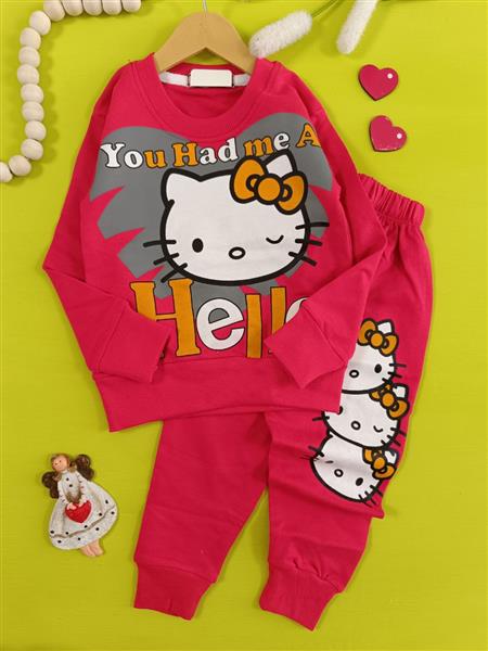 بلوز شلوار  hello kitty