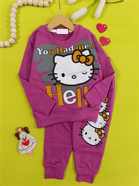 بلوز شلوار  hello kitty