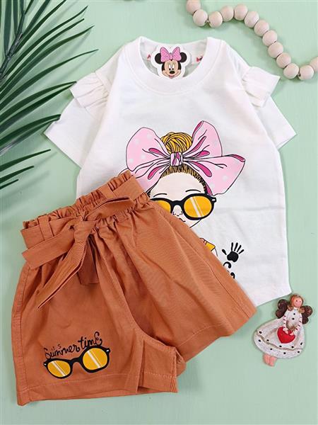 تیشرت شلوارک دختر summer time