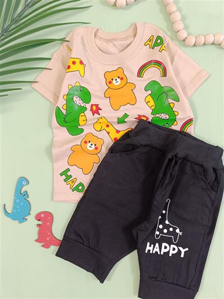 تیشرت شلوارک حیوانات happy