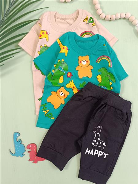 تیشرت شلوارک حیوانات happy
