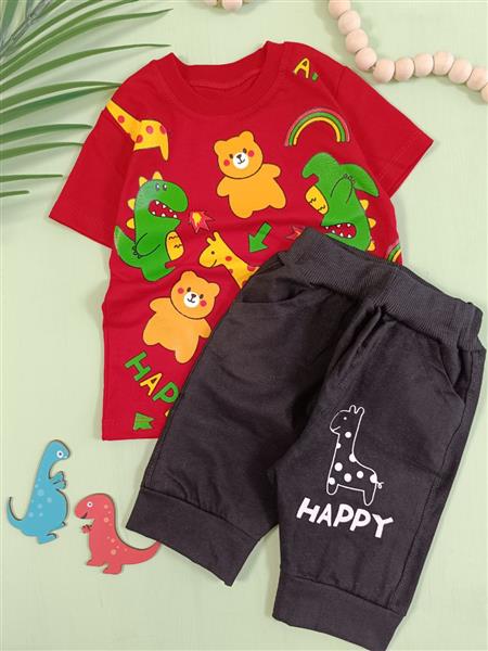 تیشرت شلوارک حیوانات happy