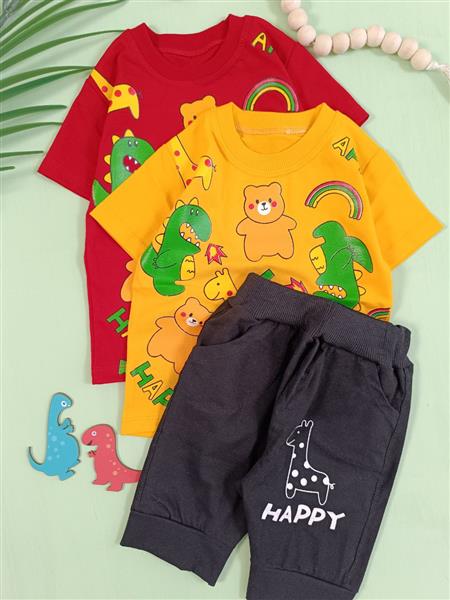 تیشرت شلوارک حیوانات happy