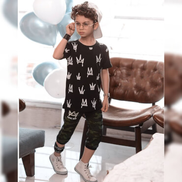 تیشرت شلوارک چریکی تاج