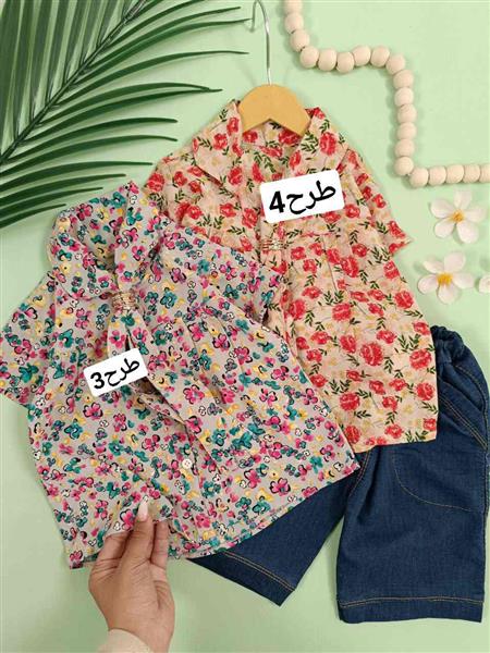 تیشرت شلوارک گل پری