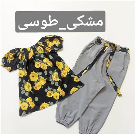 تاپ شلوار گل گلی