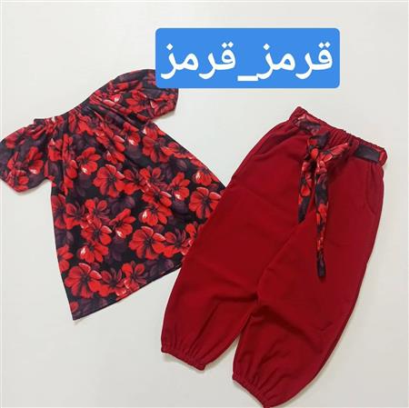 تاپ شلوار گل گلی