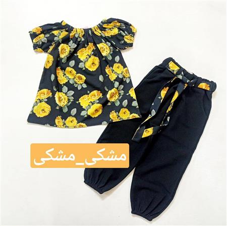 تاپ شلوار گل گلی