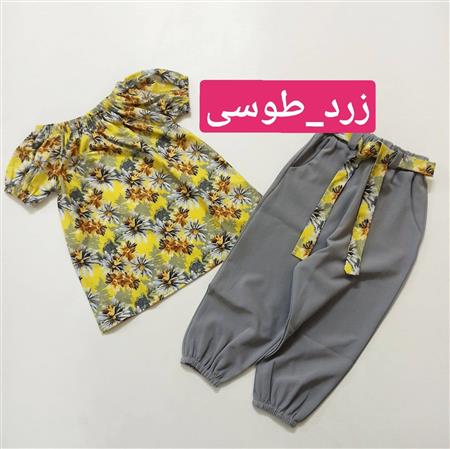 تاپ شلوار گل گلی