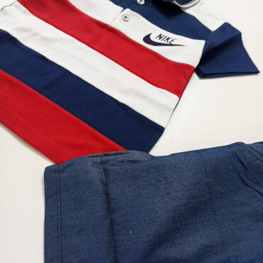 تیشرت شلوارک راه راه nike