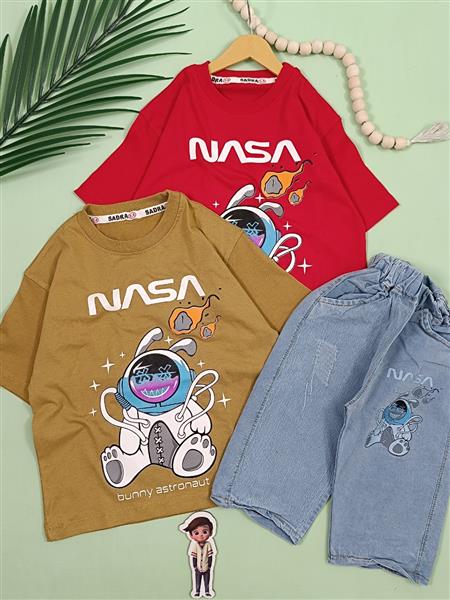 تیشرت و شلوارک bunny astronaut