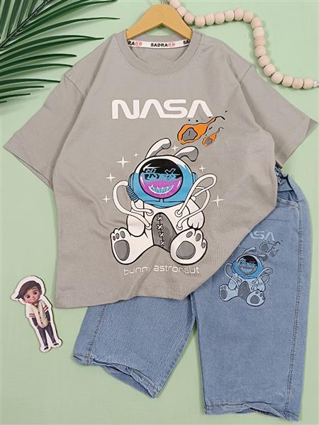 تیشرت و شلوارک bunny astronaut