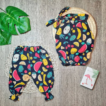 تاپ شلوارک گره ای
