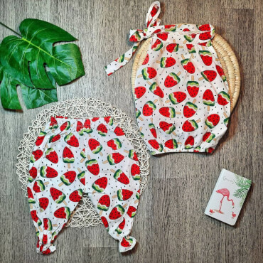 تاپ شلوارک گره ای