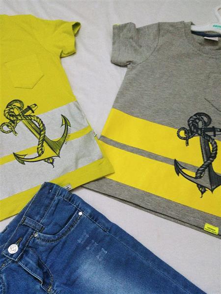 تیشرت شلوارک لی طرح لنگر