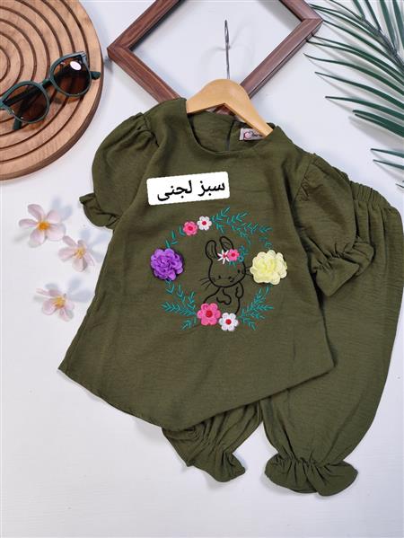 تیشرت شلوارک خرگوش ۲گل