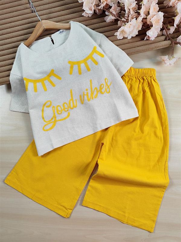 کراپ شلوار لنین good vibes