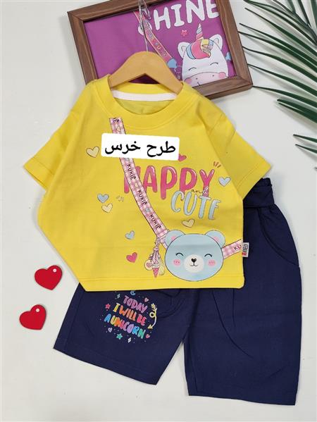 کراپ شلوارک میکس آبنباتی 