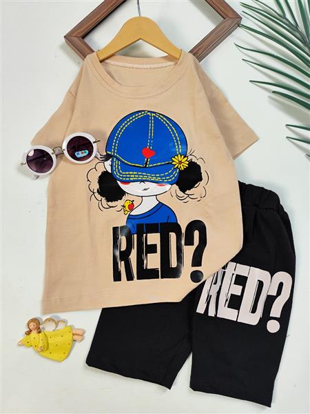 تیشرت شلوارک دختر red 