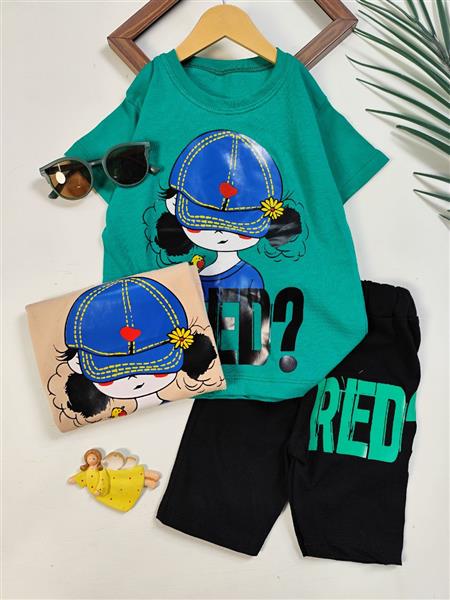 تیشرت شلوارک دختر red 