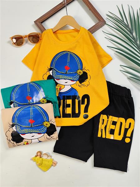 تیشرت شلوارک دختر red 