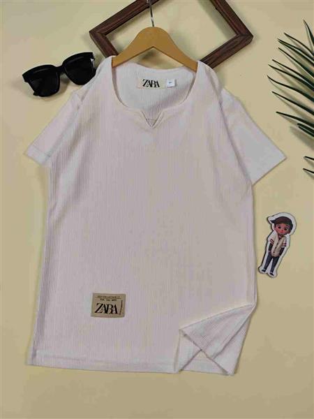 تیشرت یقه کوبایی zara 