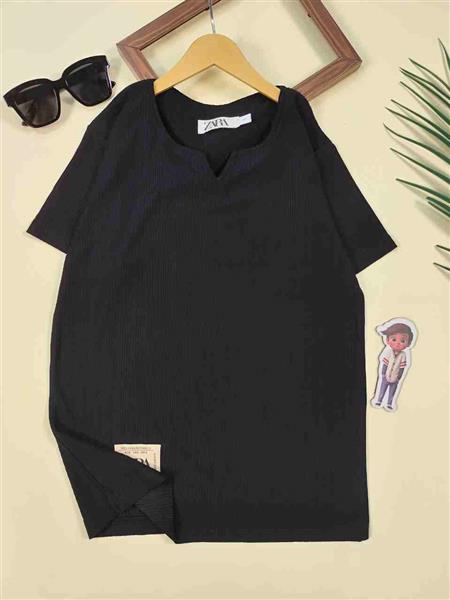 تیشرت یقه کوبایی zara 
