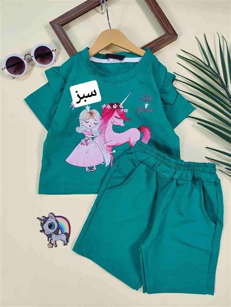کراپ شلوارک دختر تکشاخ صورتی 