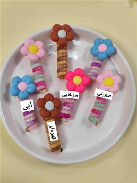 کش موی سیم تلفنی گل 