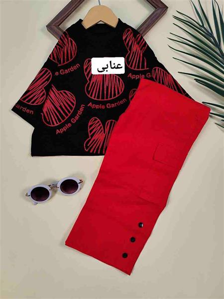 کراپ شلوار خرگوش خط خطی 