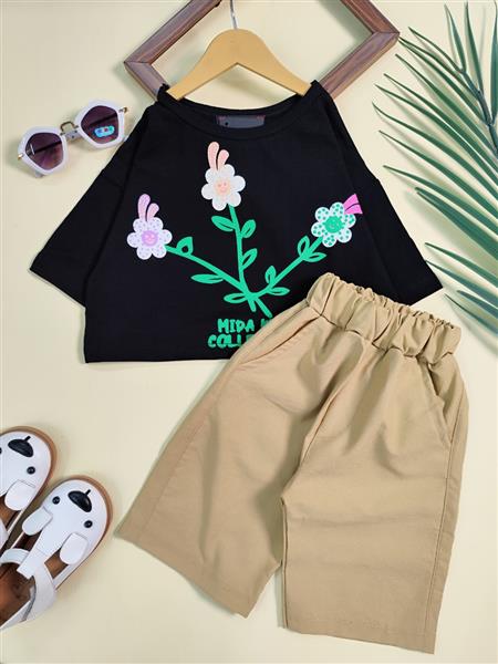 کراپ شلوار flowers collection