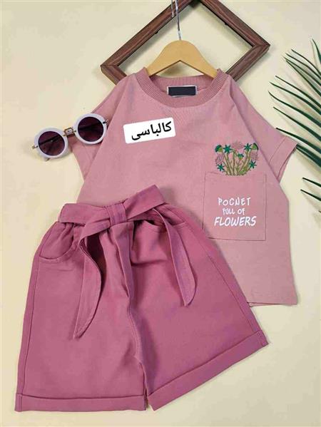 کراپ شلوار تک جیب flowers 